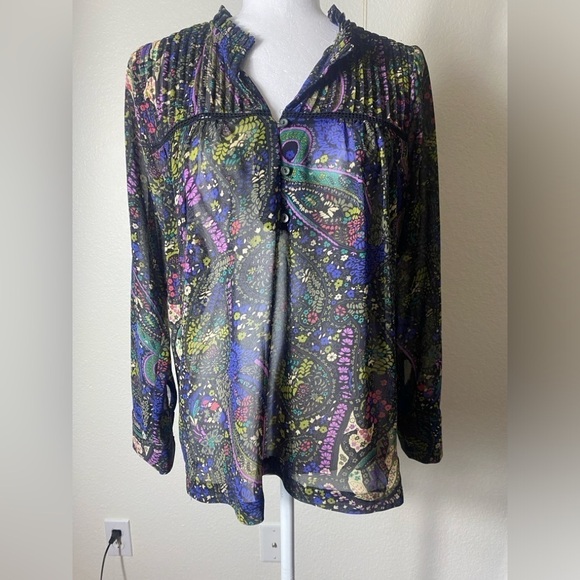Dolan by Anthropologie Odessa Paisley Blouse sz Small - Picture 3 of 9